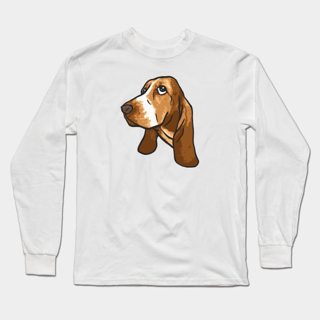 Basset Hound Dog Long Sleeve T-Shirt by PetinHeart